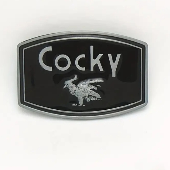 Other - New Mens Cocky Black and Silver Tone Belt Buckle